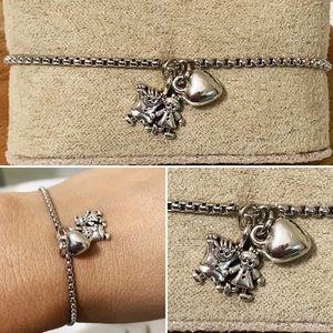 Mother girl & boy stainless steel bracelet, new.